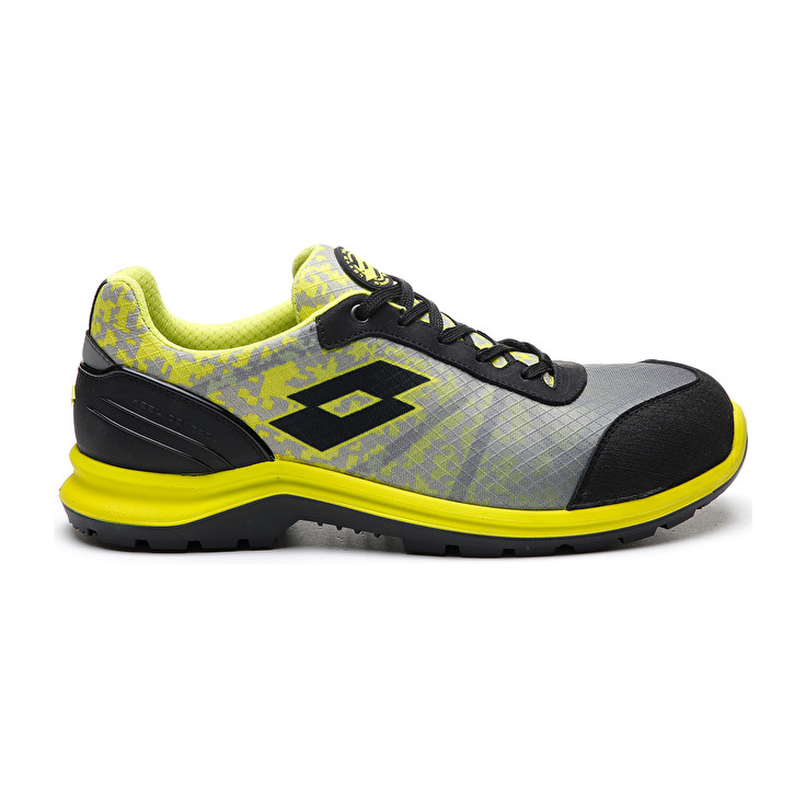 Lotto Men's Hit 400 S1p Safety Shoes Silver/Black/Yellow Canada ( ALDP-59203 )